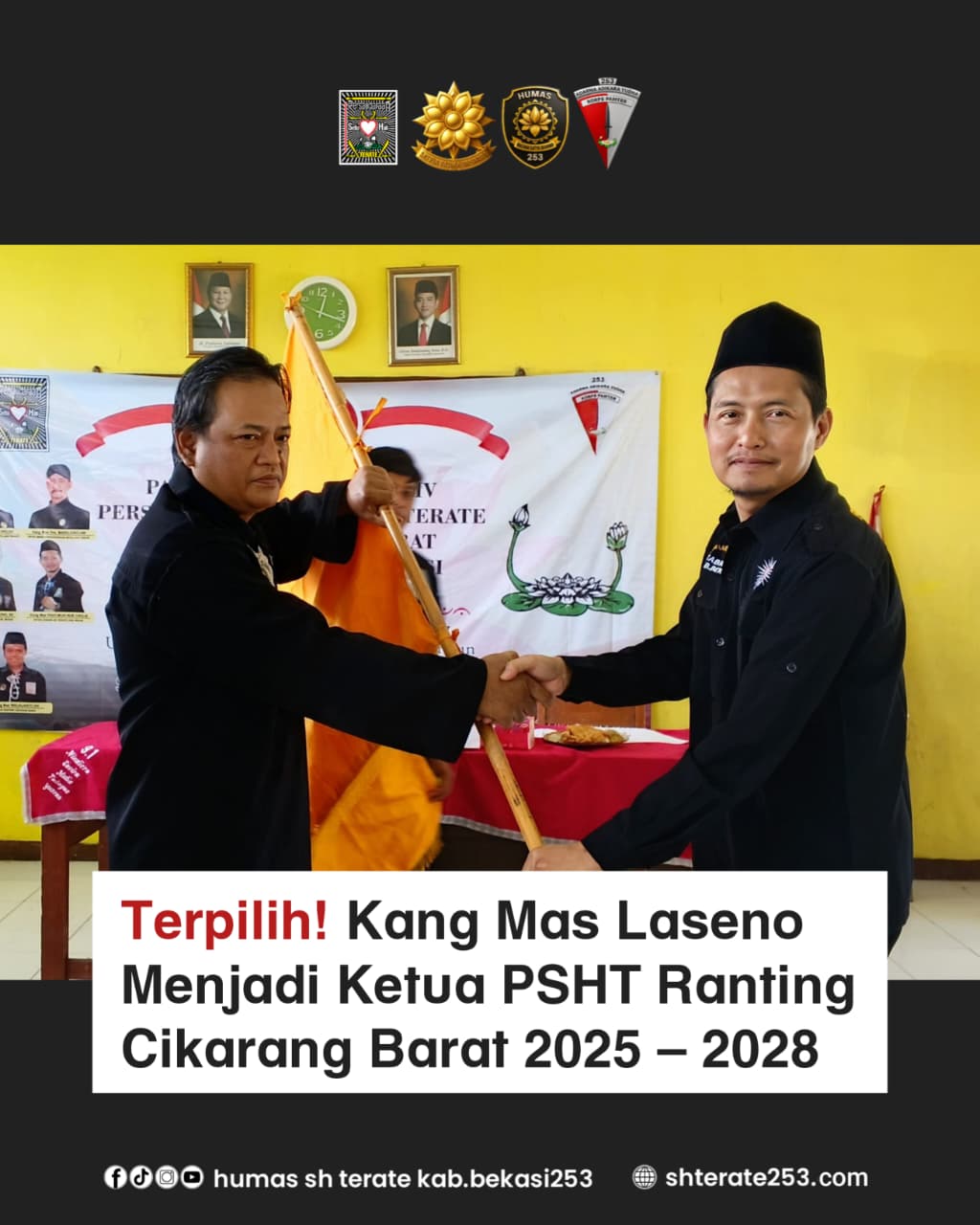 Terpillih! Kang Mas Laseno Menjadi Ketua PSHT Ranting Cikarang Barat 2025-2028